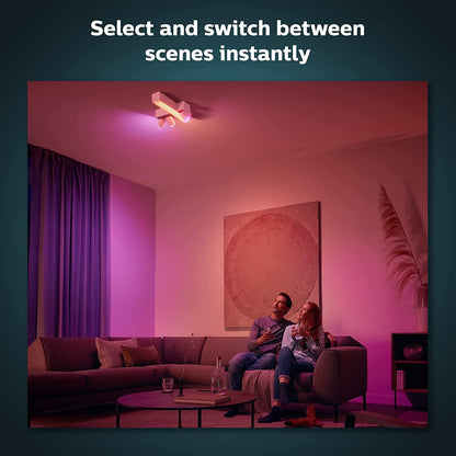 Philips Hue Smart Wireless Dimmer Switch V2 (Installation-Free, Exclusive Philips Hue Lights) for Indoor Home Lighting, Livingroom, Bedroom