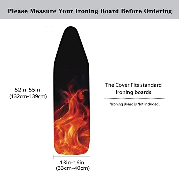 Fire Ironing Board Cover with Padding 15 x 54 Heavy Duty Padded Iron Board