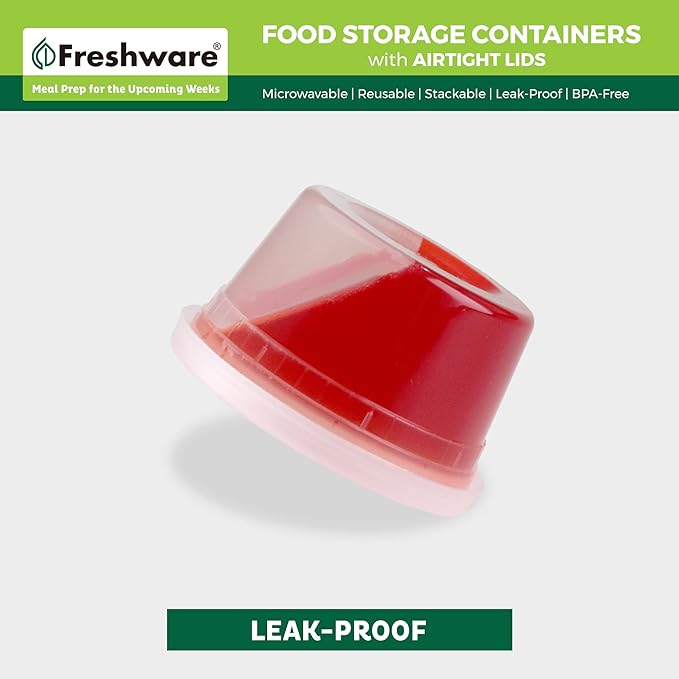 Freshware Food Storage Containers 12 oz Plastic Deli Containers