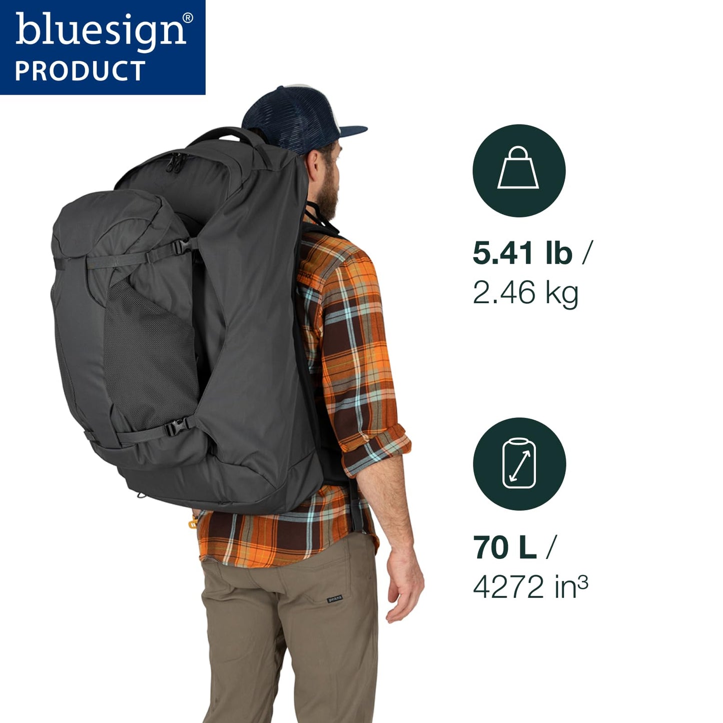 Osprey Farpoint Men's Travel Pack, 40L, Tunnel Vision Grey, O/S