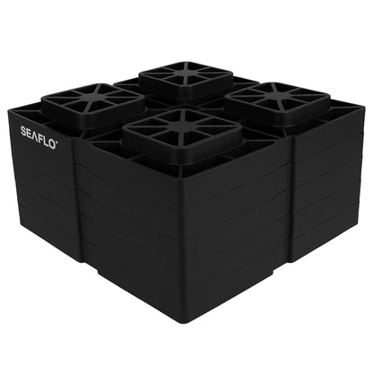 SEAFLO Heavy-Duty RV Leveling Blocks - Maximum Strength & Stability for Motorhomes, Trailers, and Campers (5)