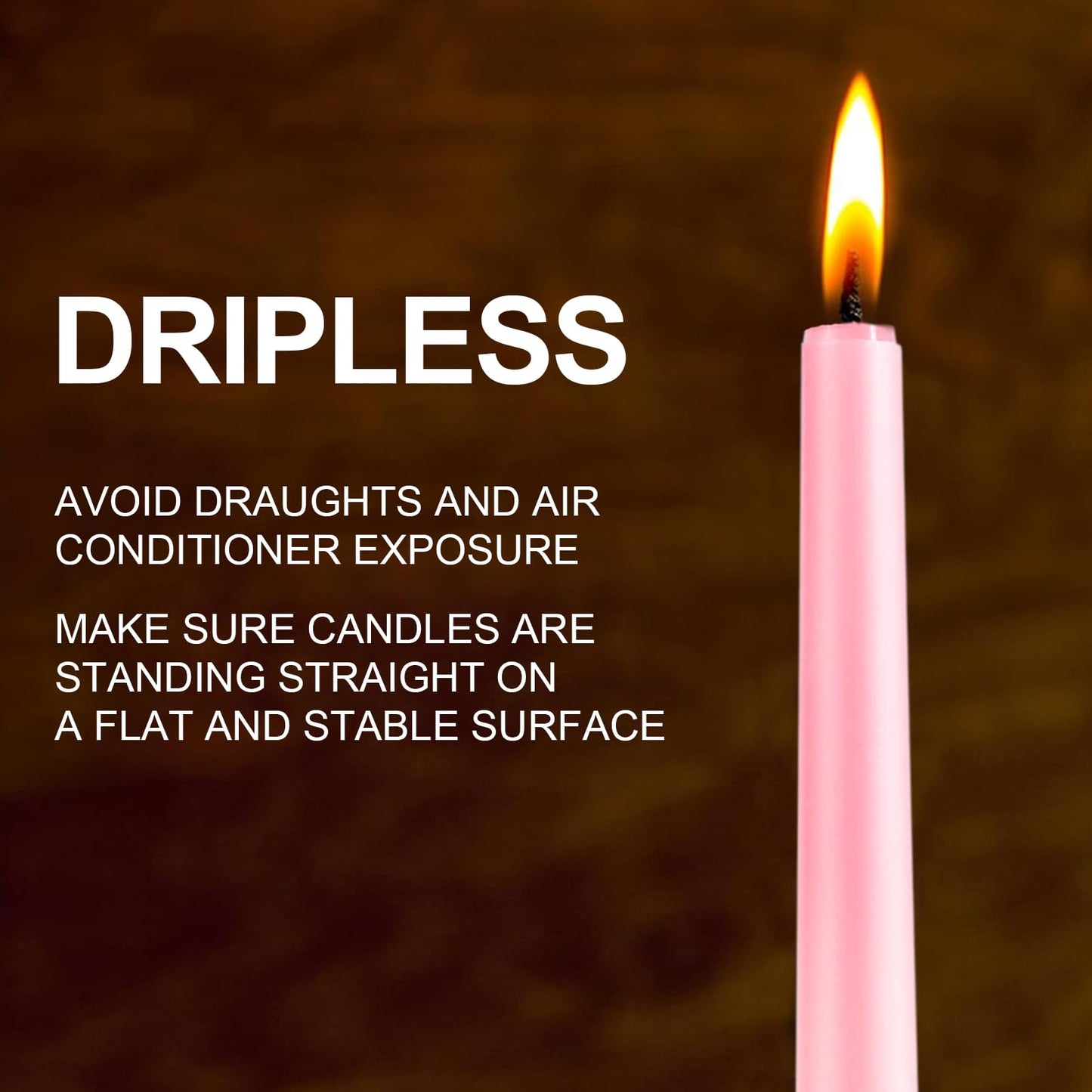 6 Pack Taper Candles - Taper Candles 12 Inch Dripless, Smokeless & Unscented - 8 Hours Long Burning - Hand Poured Tall Candlesticks - Ideal for Weddings, Dinner Parties, and Home Decor