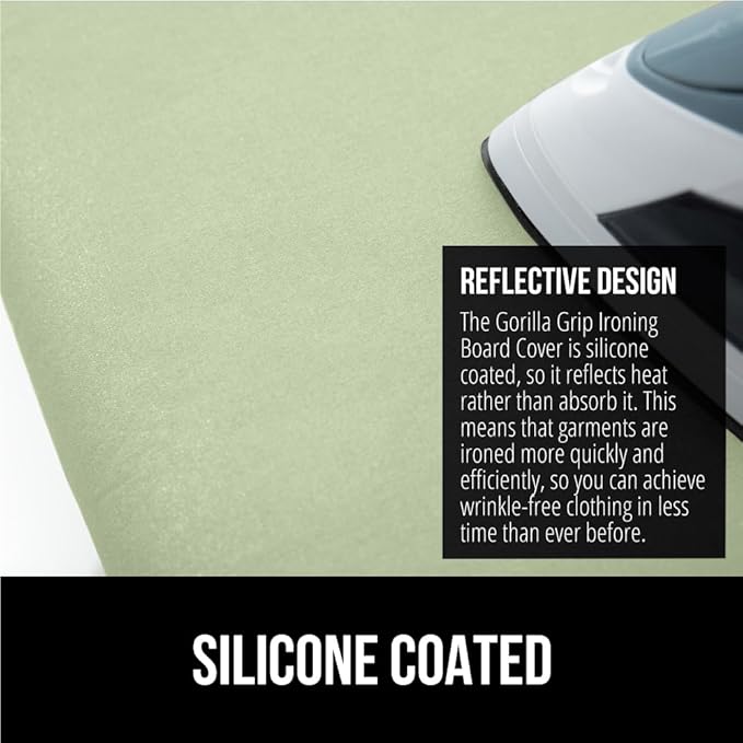 GORILLA GRIP The Original Ironing Board Cover and Pad, Silicone Coating