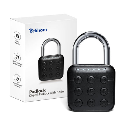Combination Lock for Locker, Relihom Padlock with Code, Gym Locker Lock, High Security Keyless Entry Padlock for Gym, School, Gates, Outdoor, IP67 Waterpro (Basic Lock)