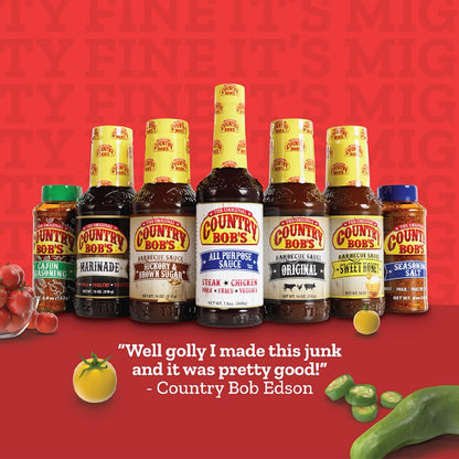 Country Bob's Seasoning & Rub Variety Pack - Includes All Purpose, Original BBQ and Sweet Honey BBQ Sauce, Seasoning Salt and Marinade