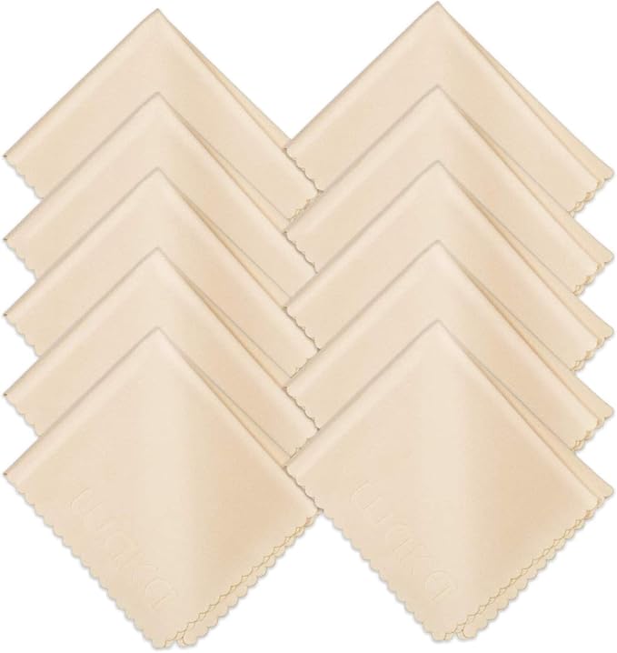 waka 10 Pack Upgraded Microfiber Cleaning Cloth, 6x7 Lint Free Cloth