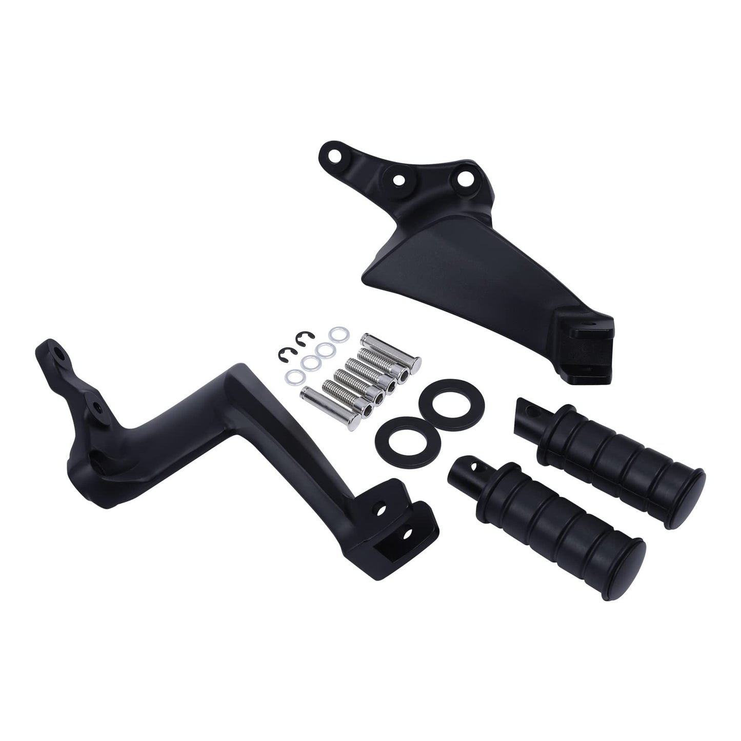 TCT-MOTORPARTS Passenger Pegs Pedal Footpegs Rests Mount Fit for Boardwalk High ball Victory Vegas Gunner Highball Kingpin Boardwalk Black 2008 13 17 16