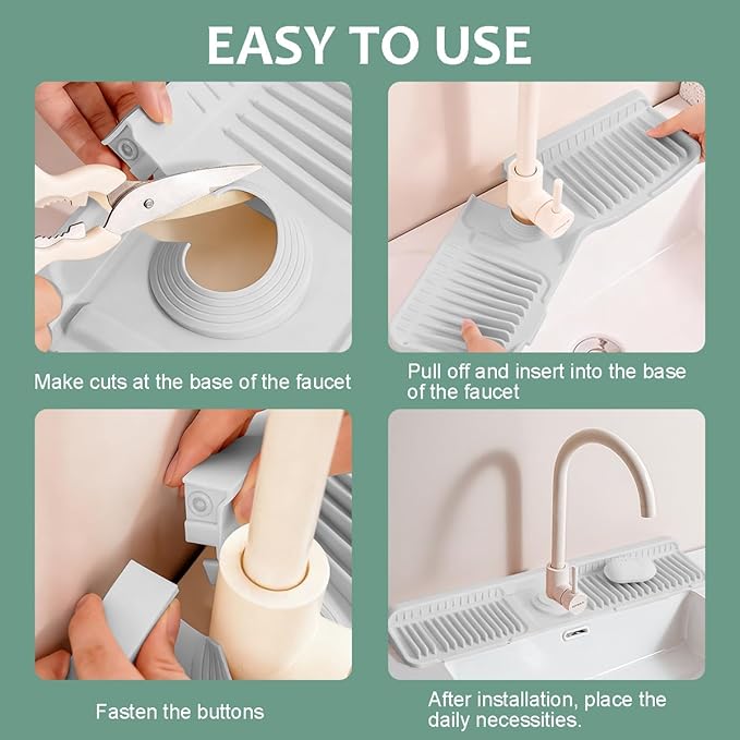 24 Inch Upgraded Draining Mat Folding faucet Mat