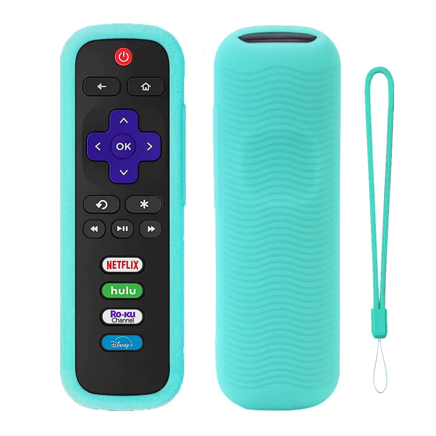 Silicone Protective Controller Cover fits for Roku TV Voice Remote | Element Roku | Westinghouse Roku TV Controller Cover,Glow in The Dark