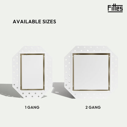 Fittes Flush Drywall No-See Receptacle Mount [Luxe] - 1 Gang - Satin White