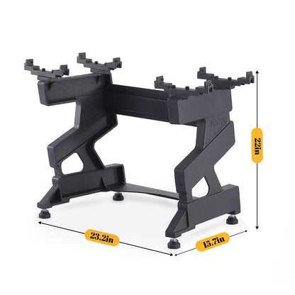 SNODE AD80 Drop Proof 80 lbs Adjustable Dumbbell Set -Adjustable Weights with Cast Iron Plates and Cradle, Knurled Handle, Fast Adjust, Compact Home Gym Equipment for Bench & Press