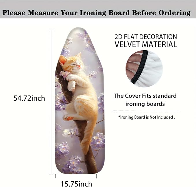 Nuxovilar Sleeping Orange Kitten Among Blossoms Ironing Board Cover, This Cover
