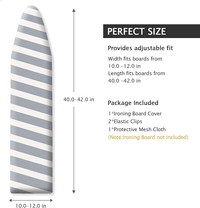 SheeChung 42”x12” Ironing Board Cover and Pad -