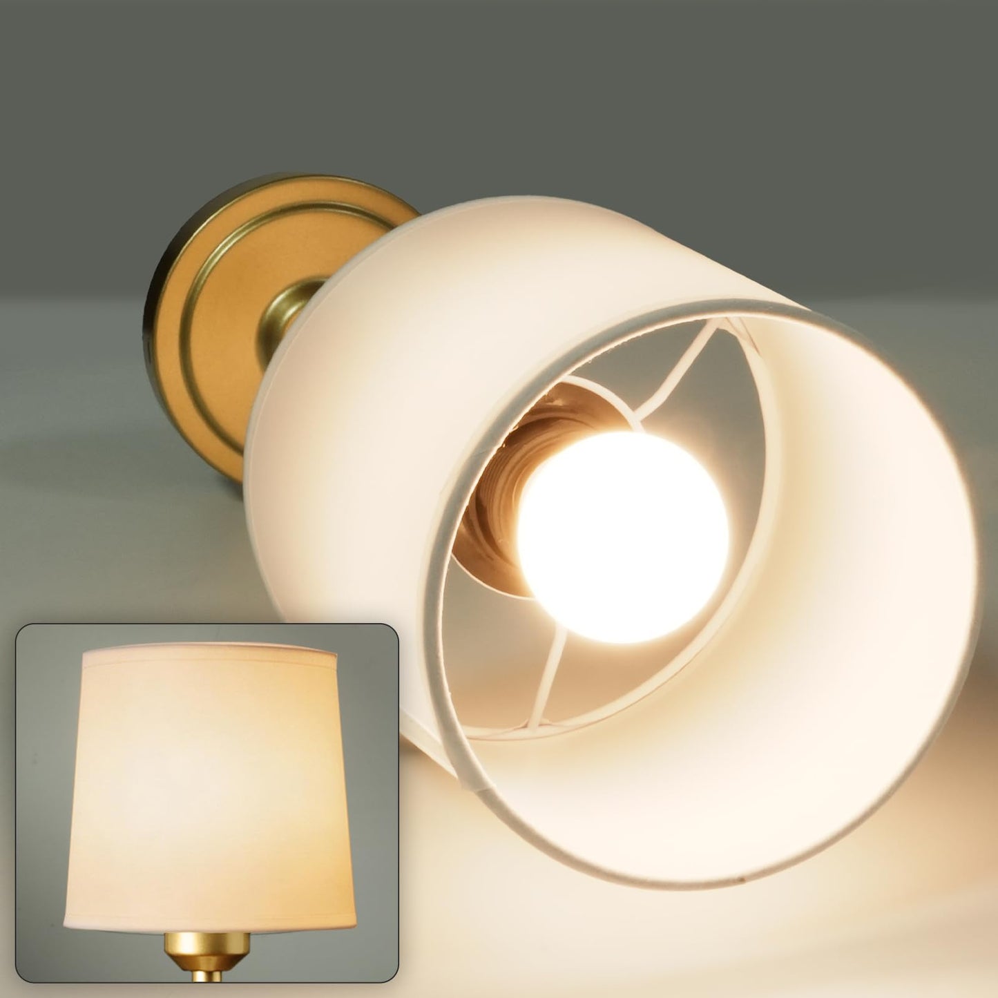Rechargeable Cordless Table Lamp Gold: 6000mAh Battery Operated Light for Living Room, 3000K Warm Light Stepless Dimming Touch Control, Small Wireless Portable Lamp Decor for Bedside Dining Counter