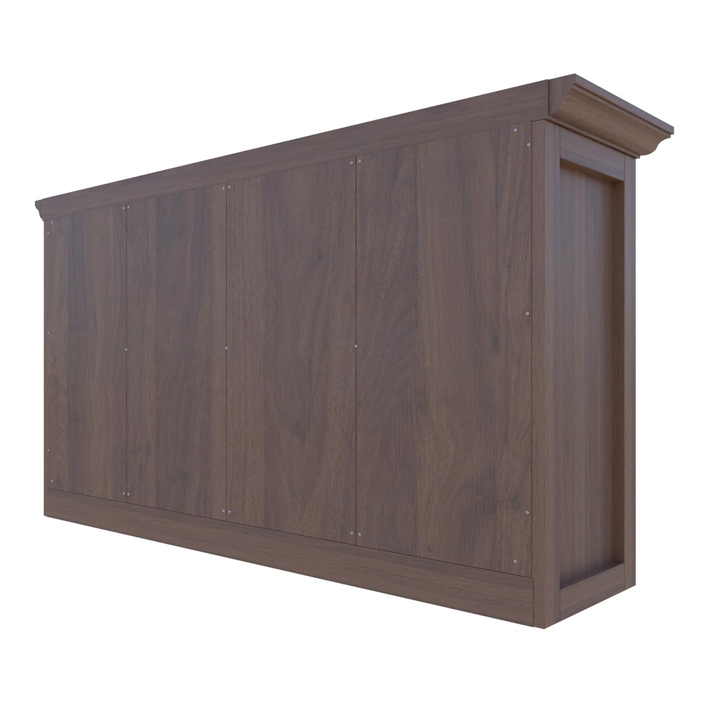 OSCHF Cube Shelf Bookcase with Base - Wooden 2 Tiers Floor Standing Low Storage Cabinet for Home and Office, 8-Cube Lattice Bookshelf, Walnut
