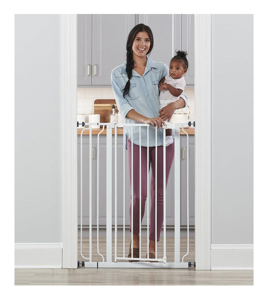 Regalo Easy Step Walk Thru Baby Safety Gate Pressure Mount with Included Extension Kit (104 cm)