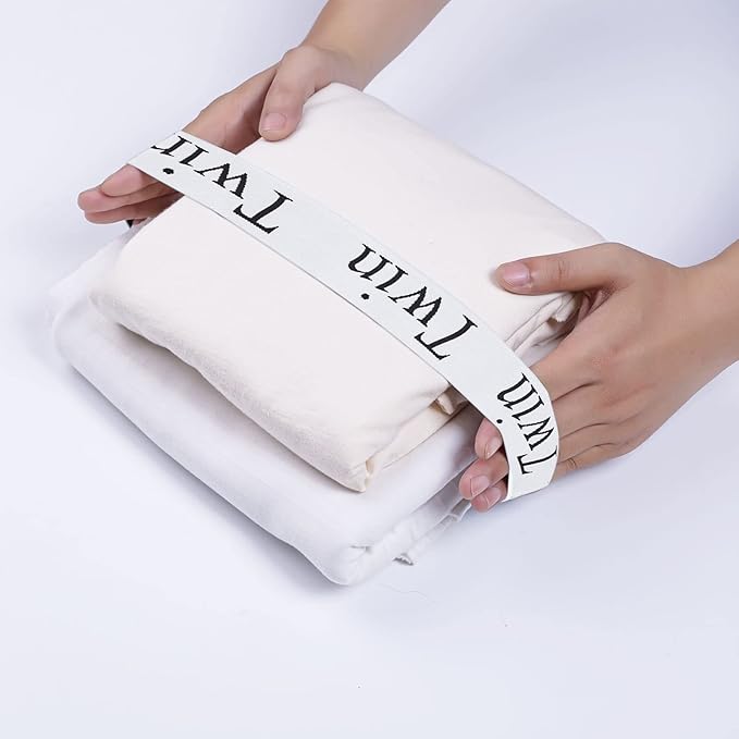4PCS Bed Sheet Organizer Bands, Storage Labels and Sheet Keepers
