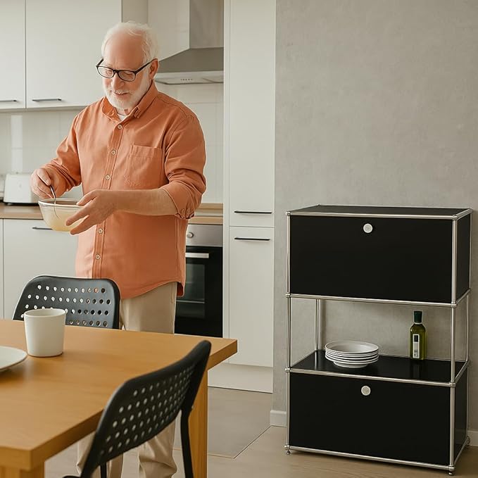 Modern Storage Cabinet Sideboard Versatile Free-Standing Organizer Cabinets
