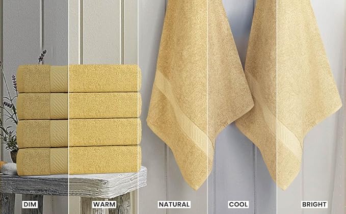 Utopia Towels 6 Pack Medium Bath Towel Set, 24 by 48 Inches, 500 GSM 100% Ring