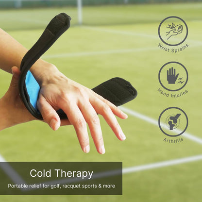 NatraCure Cold Therapy Wrap w/ 20" Strap - 2 Pack (Small Reusable Gel Ice Pack Compress for Injuries and Pain Relief, Hand, Arch of Foot, Wrist, Elbow, Arthritis, Neuropathy) - 715-20 CAT2PK