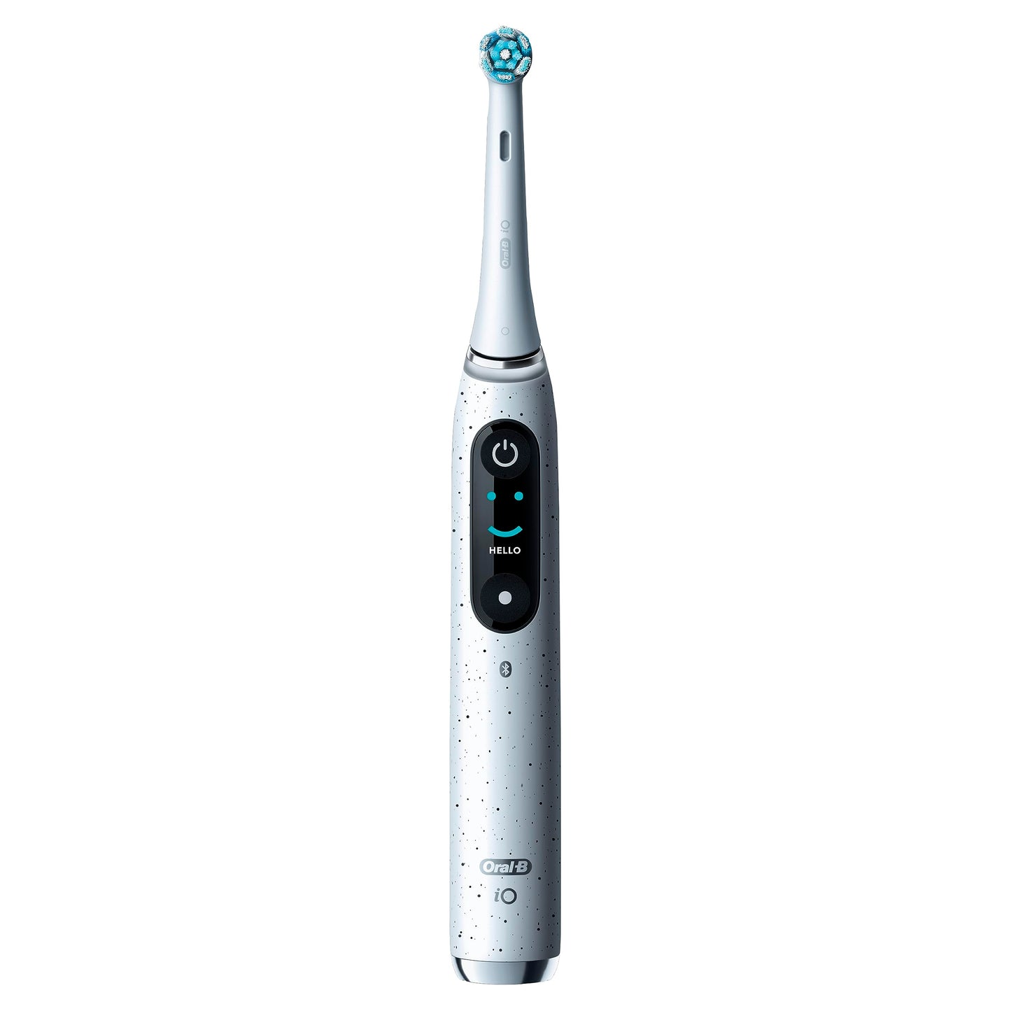 Oral-B iO Series 10 Rechargeable Electric Toothbrush with Visible Pressure Sensor to Protect Gums, 2 Min Timer, 7 Cleaning Settings, 4 Replacement Toothbrush Heads, and Charging Travel Case, Black