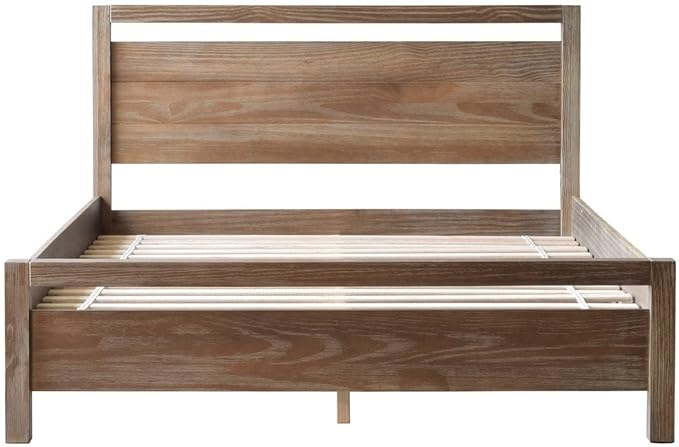Grain Wood Furniture Loft Queen Size Solid Wood Bed