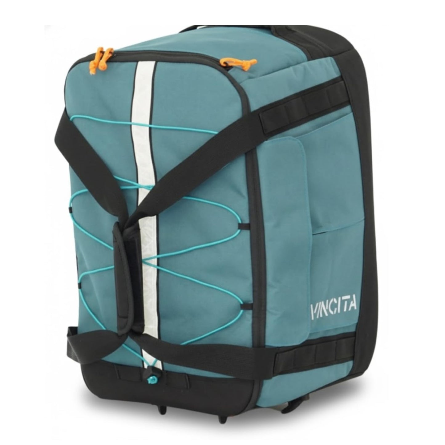 Vincita Voyage B.D.R. 3-in-1 Rear Rack Bag – 37L Backpack, Duffle & Pannier Combo – KLICKfix UniKlip 2.0 Quick Release – Water-Resistant Touring Gear for Folding Bikes. (Blue)