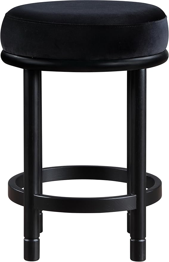 Meridian Furniture 977Black-C Monette Collection Art Deco Counter Stool