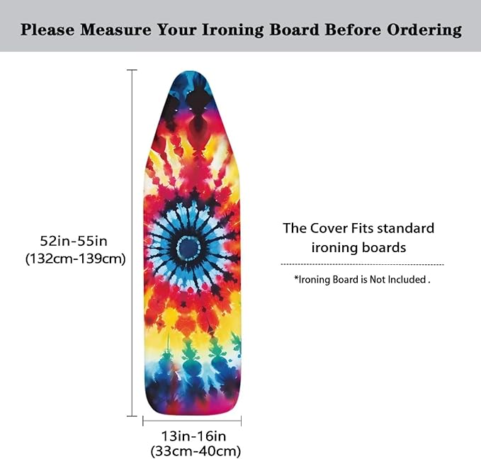 Rainbow Tie Dye Ironing Board Cover Durable Thick Table Top Ironing Board Cover