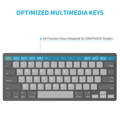 OMOTON Bluetooth Keyboard Compatible with iPad 10th Generation, iPad 10.2 (9th/8th/7th), iPad Pro 13/12.9/11 inch, iPad Air/Mini and More iOS Devices, White