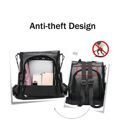 shepretty Zaino Donna antifurto Borsa Tracolla Zainetto Viaggio Daypack,0999-b