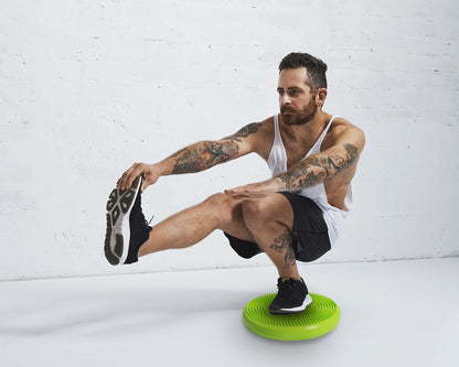 Inflated Stability Wobble Cushion, Including Free Pump/Exercise Fitness Core Balance Disc,Blue,size: 13 inches / 33 cm diameter