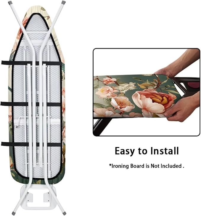 ZDCUSTOM Hummingbird Flower Ironing Board Cover Tabletop Ironing Board Cover