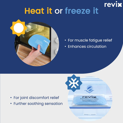 REVIX Ice Packs for Injuries Reusable, 2 Packs Hot and Cold Pack with Adjustable Strap, Flexible Ice Wraps for Joints and Muscle, Rotator Cuff, Back, Knee Discomfort Relief (10" x 5" Blue)