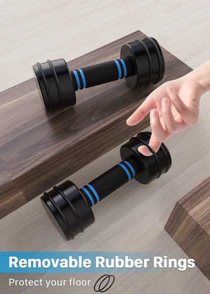 Northdeer Hand Weights Set 5lbs Pair (3lbs/4lbs/5lbs) Adjustable Black Coated Weight Set with Foam Handles Home Exercise Gym Workout for Women, Youth (5lbs×2)