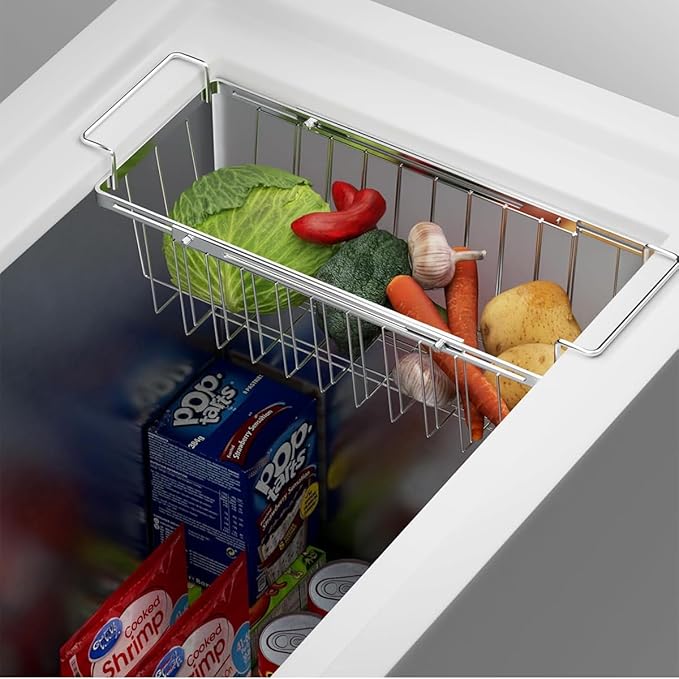 Orgneas Freezer Baskets for Chest Freezer, Capacity Expandable Deep Freezer