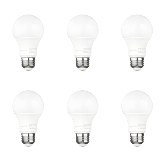 Amazon Basics A19 Dusk to Dawn Sensor LED Outdoor Light Bulb, 60W Equivalent, Energy-Efficient 9W, Daylight 5000K, E26 Base, 10,000 Hours, 2 Count (Pack of 1)