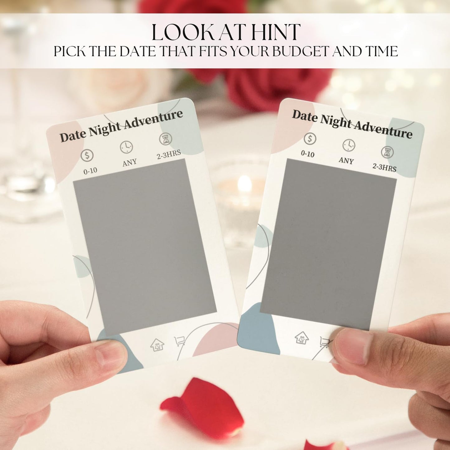 40 Fun Date Night Scratch Off Card Game Ideas, Couples Gifts for Wedding Anniversaries, Bridal Shower, Engagement, Romantic Valentines Day Gifts for Him, Her, Men, Boyfriend, Girlfriend, Husband, Wife