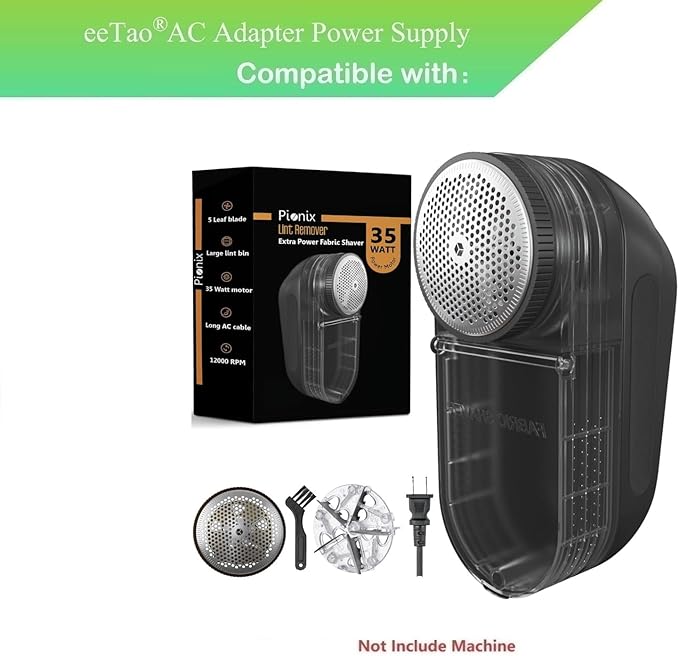 18V Adapter for Pionix FD98-2 Extra Power Fabric Shaver - 35W Electric Lint