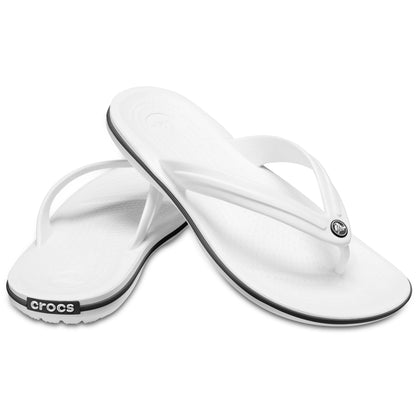 Crocs Unisex Crocband Flip Flip Flops, White, 6 UK Men/ 7 UK Women