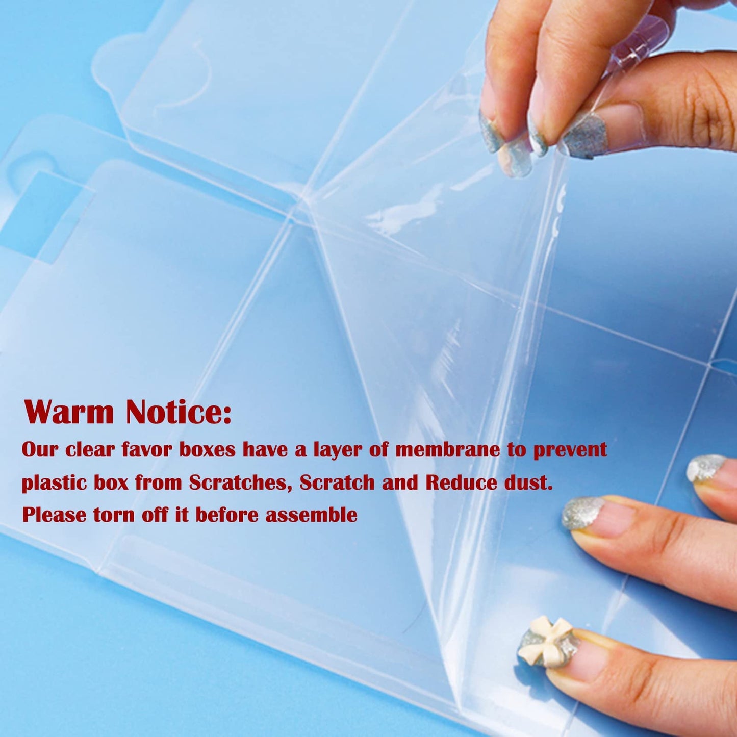 XP-ART 30 PCS Clear Favor Boxes,4 x 4 x 4 inch Plastic Clear Gift Boxes for Wedding,Birthday,Easter Mother's Father's Day Party,Caja Transparente Para Regalo