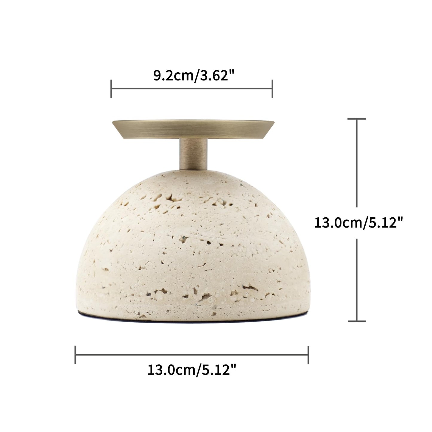 NEXOTIQUE Marble Pillar Candle Holder, Travertine Candle Holder Centerpiece for Cozy Home Décor, Stone Candle Holder Plate Decorative for Coffee Table Decor for Living Room, Dining Table Centerpiece