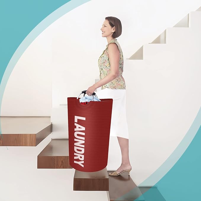 StorageRight 90L Large Laundry Basket, Laundry Hamper, Dirty Clothes Hamper