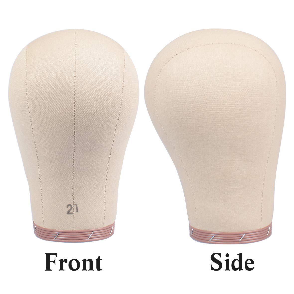 Xtrend 22 Inch Cork Canvas Head DIY Head Weft/Hair Extension/Lace Wig Styling Mannequin Head Cork Canvas Block Head for Making Wigs Wig Head with Wig Stand