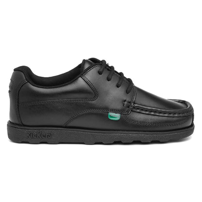 Kickers Fragma L4 E Kids Moc Toe Shoes Black 5 UK Child