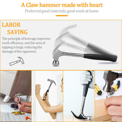 E·Durable DIY Tool Kit Set 5 Pcs Hammer Household Set with Starter Basic Hand Tools, Portable Tool Box Set for Home, Office, School, and Garage