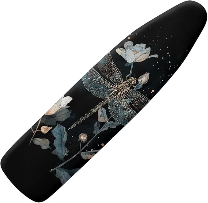 Dragonfly Flower Ironing Board Cover and Padding 15 x 54 Non-Slip Ironing Board
