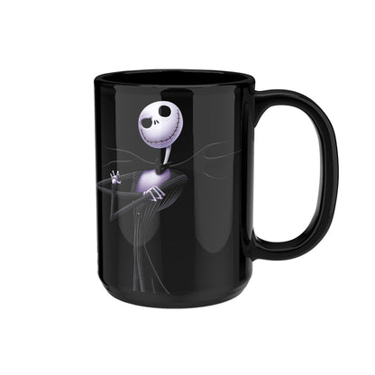 Zak Designs Disney Tim Burton The Nightmare Before Christmas Unique Color Change Ceramic Coffee Mug for Hot Drinks, Collectible Keepsake (15 oz, Jack Skellington)