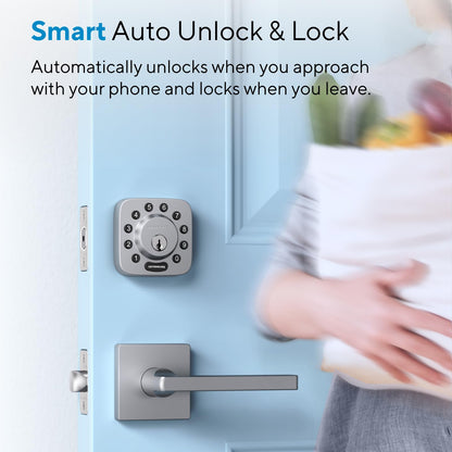 ULTRALOQ U-Bolt WiFi Smart Lock with Door Sensor, 5-in-1 Keyless Entry Door Lock with WiFi, Bluetooth, App Remote Control, Keypad, Auto Unlock, Smart Deadbolt for Front Door, IP65, 8 Months Battery