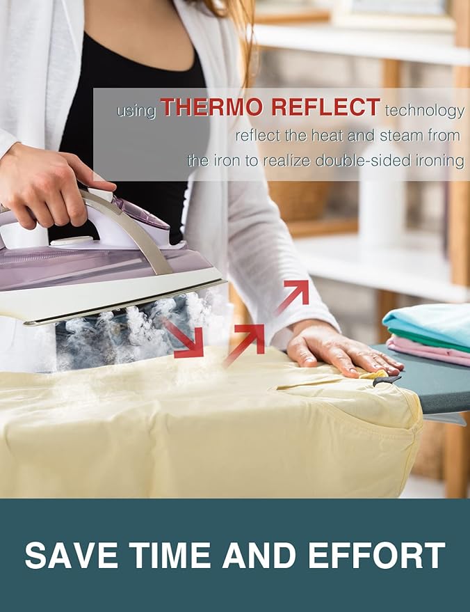 Ironing Board Cover and Pad, Resist Scorching and Staining, 15x54 Reflective